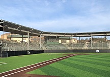 Roger Williams Ballpark new turf in 2022.